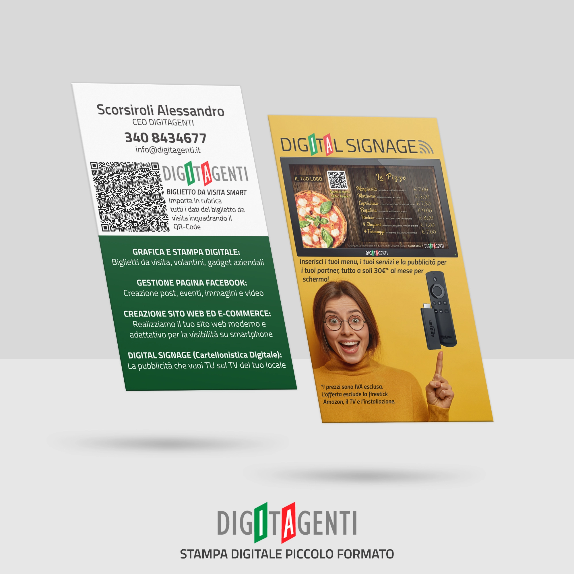 BIGLIETTI DA VISITA CON QRCODE A GUASTALLA
